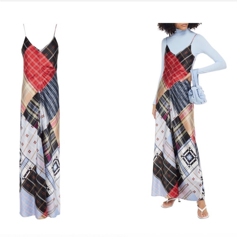 ISO: Ganni Multicolor Patchwork Maxi Dress